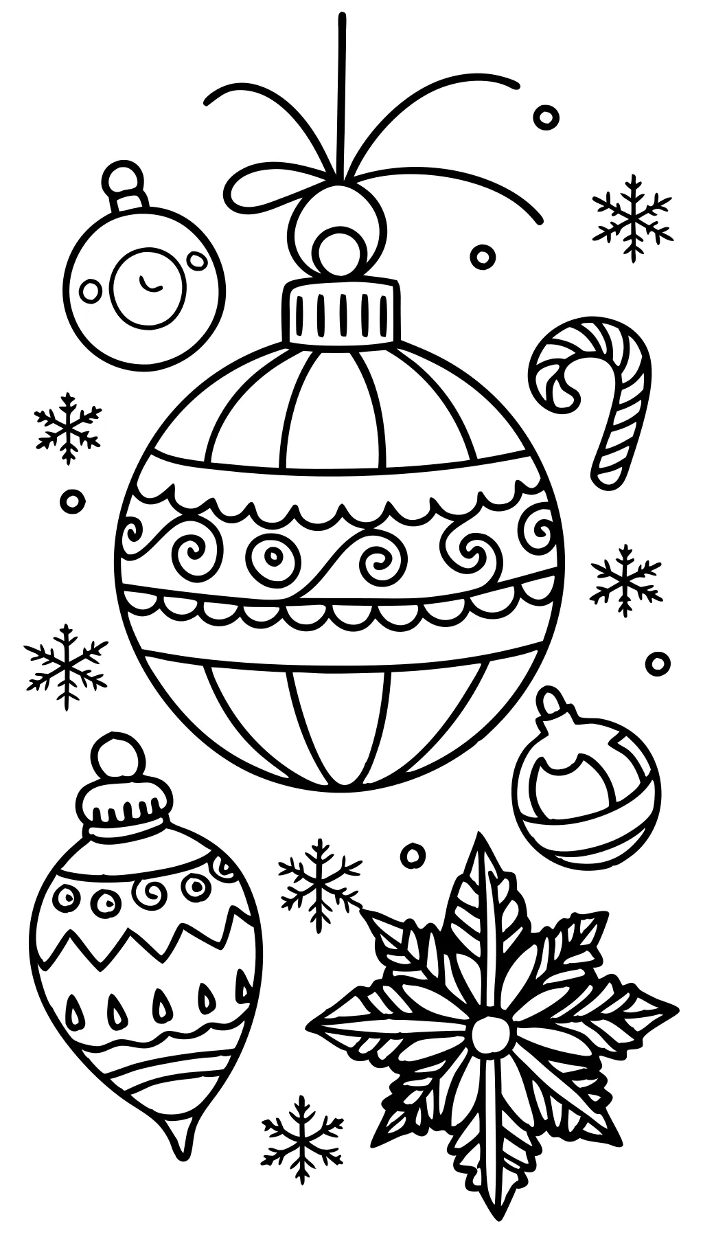 coloring page christmas ornament